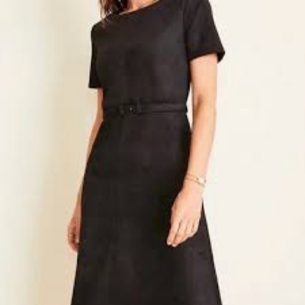 NWT Ann Taylor faux suede black dress - beautiful and elegant!